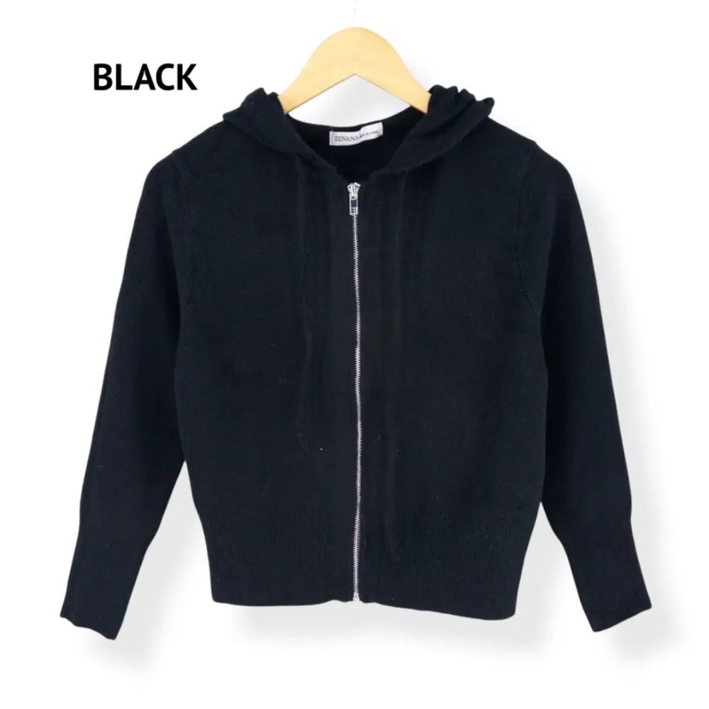 Zenana full zip hoodie sweater New without tags. 
Heathered look choose color.